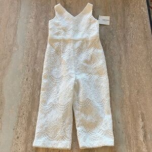 DAVIDS BRIDAL Toddler Lace Jumpsuit, NWT.
